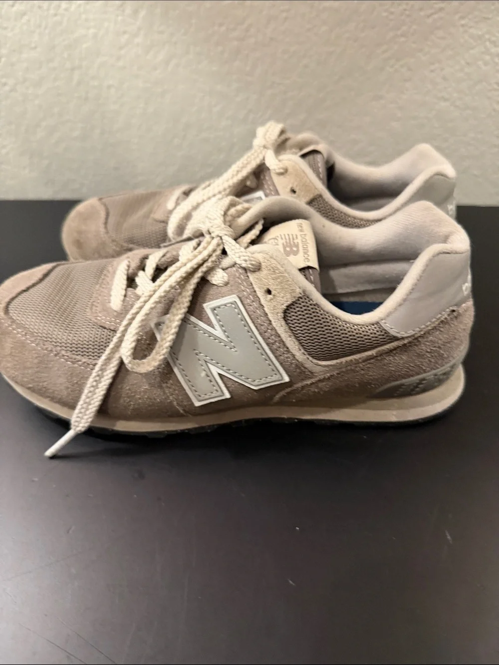New Balance Classic 574 Kids' Size 4 Neutral Taupe Lace-Up Shoes